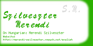 szilveszter merendi business card